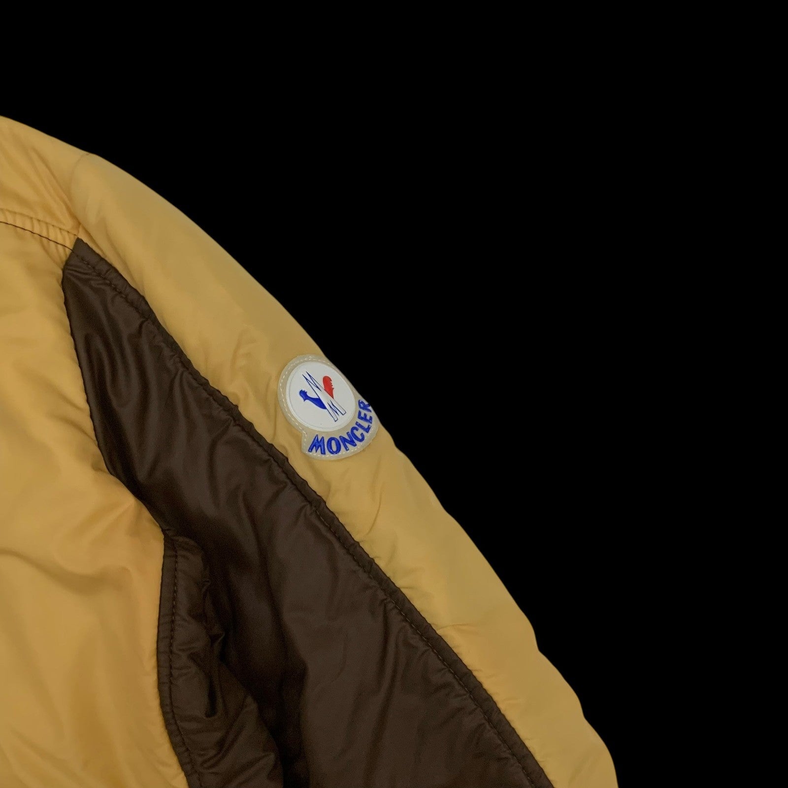 Moncler Vintage Ski Wear Jacket Brown / Yellow (Size L Womens)