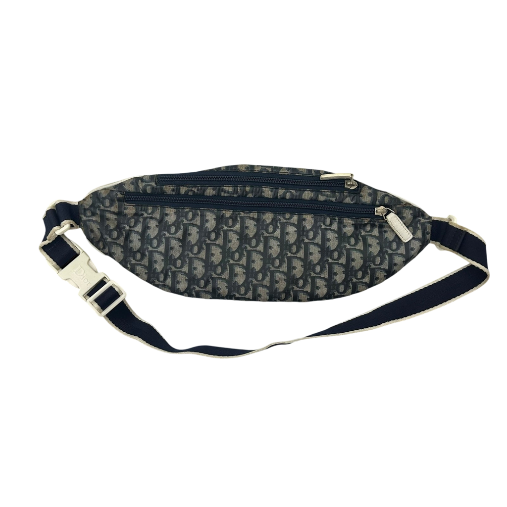 Christian Dior Trotter Canvas Waist bag Nylon Blue/White
