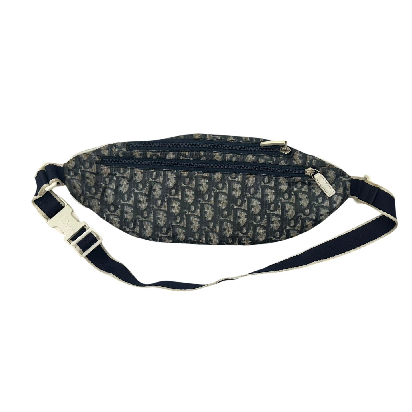 Christian Dior Trotter Canvas Waist bag Nylon Blue/White
