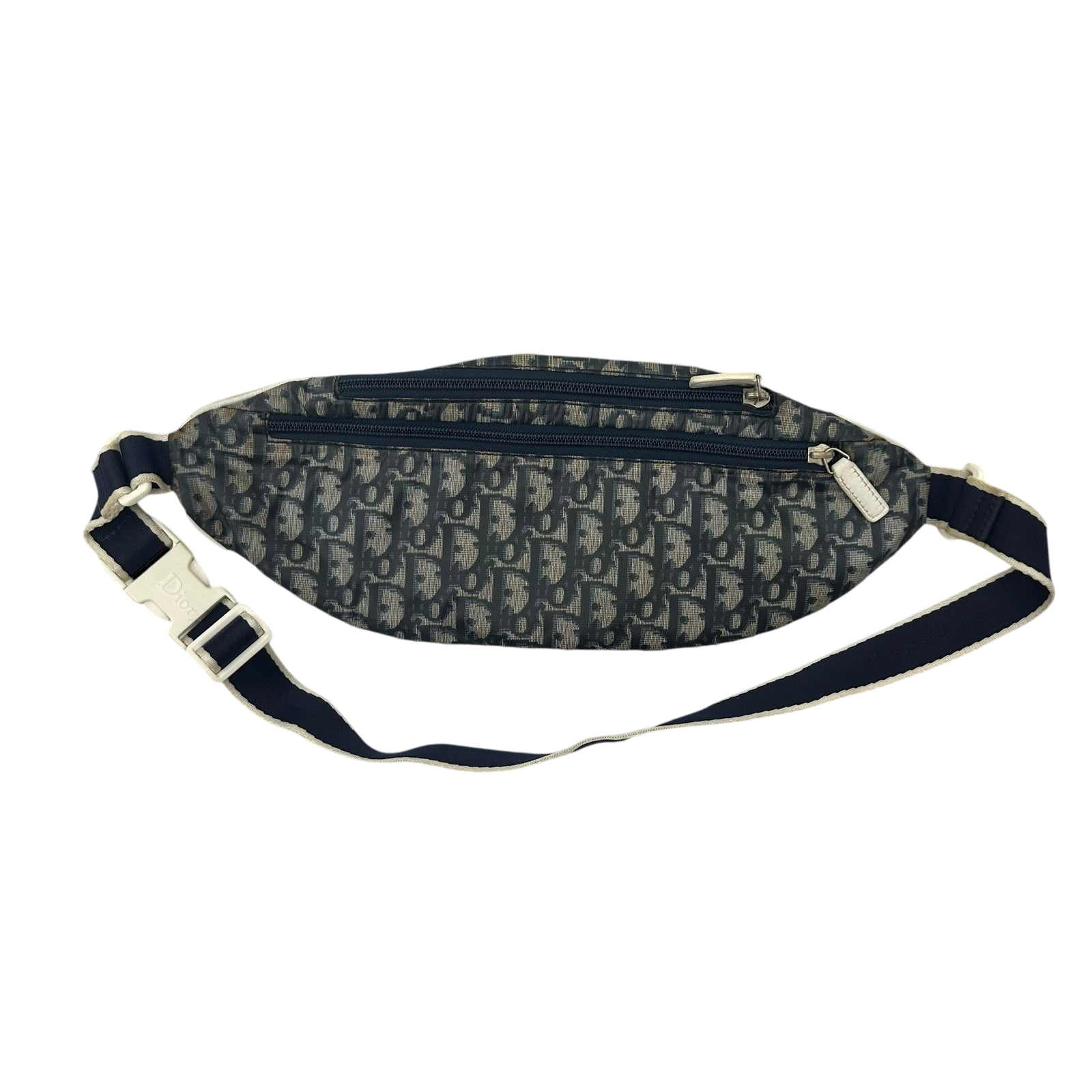 Christian Dior Trotter Canvas Waist bag Nylon Blue/White