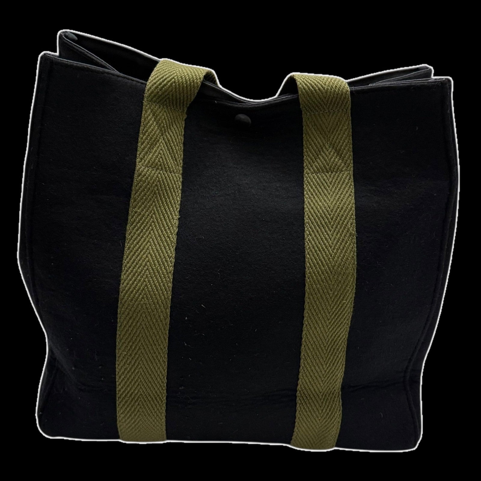 Comme Des Garçons Tricot Wool Blend Tote Bag Black/Green