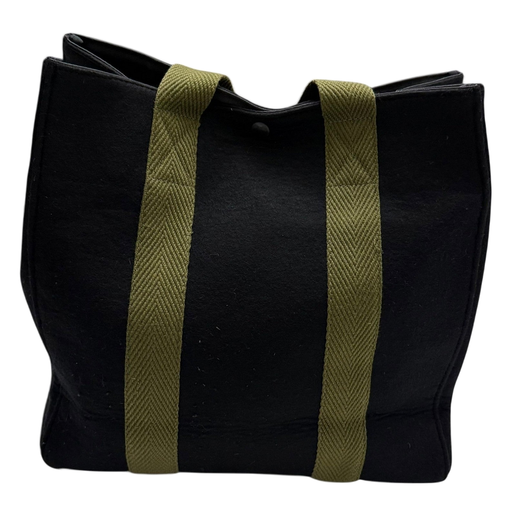 Comme Des Garçons Tricot Wool Blend Tote Bag Black/Green