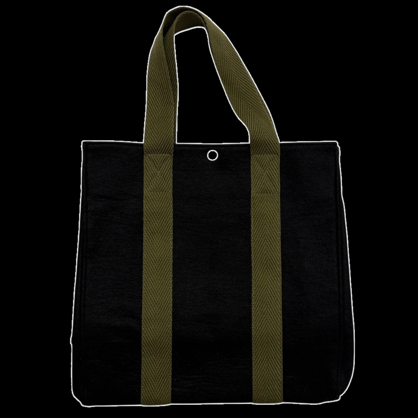 Comme Des Garçons Tricot Wool Blend Tote Bag Black/Green