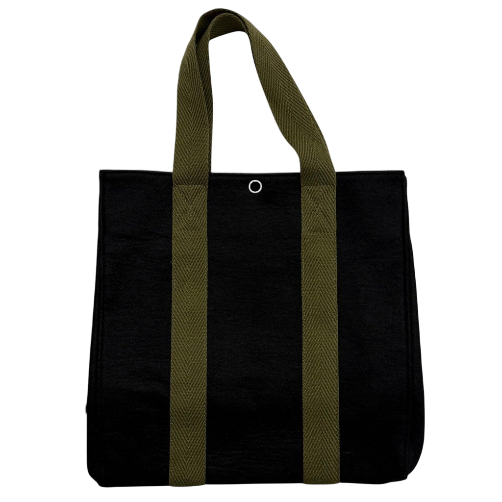 Comme Des Garçons Tricot Wool Blend Tote Bag Black/Green