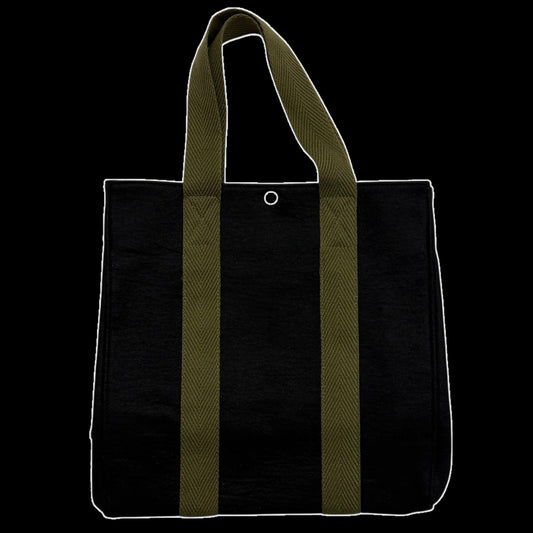 Comme Des Garçons Tricot Wool Blend Tote Bag Black/Green