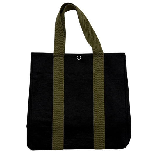 Comme Des Garçons Tricot Wool Blend Tote Bag Black/Green