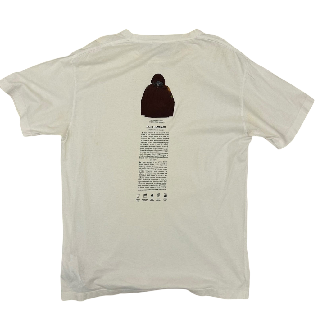 2016 Stone Island Raso Gommato Archivio T-Shirt White (Fits L)