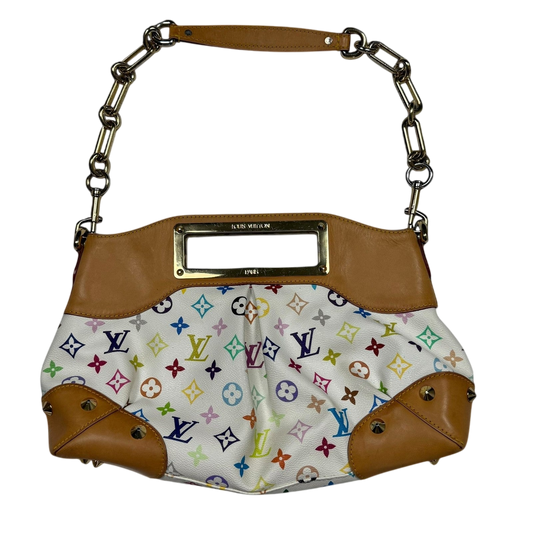 Louis Vuitton Judy Murakami Monogram Leather Bag White