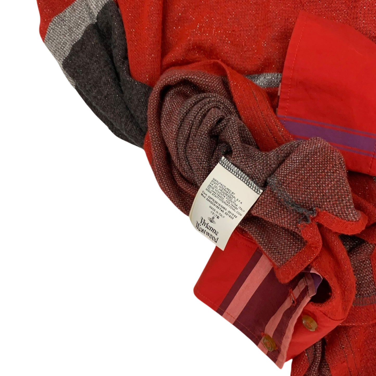 Vivienne Westwood Man Striped Knit Collared Shirt (Size M)