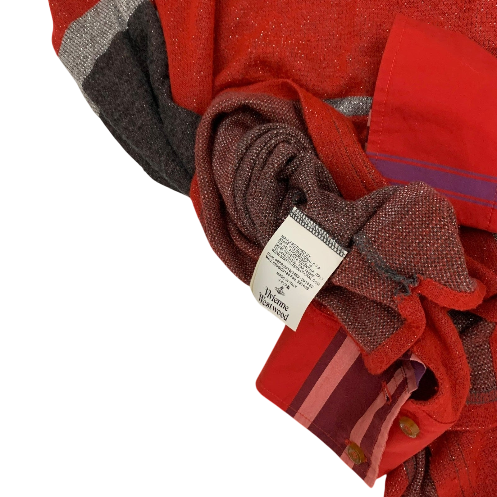 Vivienne Westwood Man Striped Knit Collared Shirt (Size M)