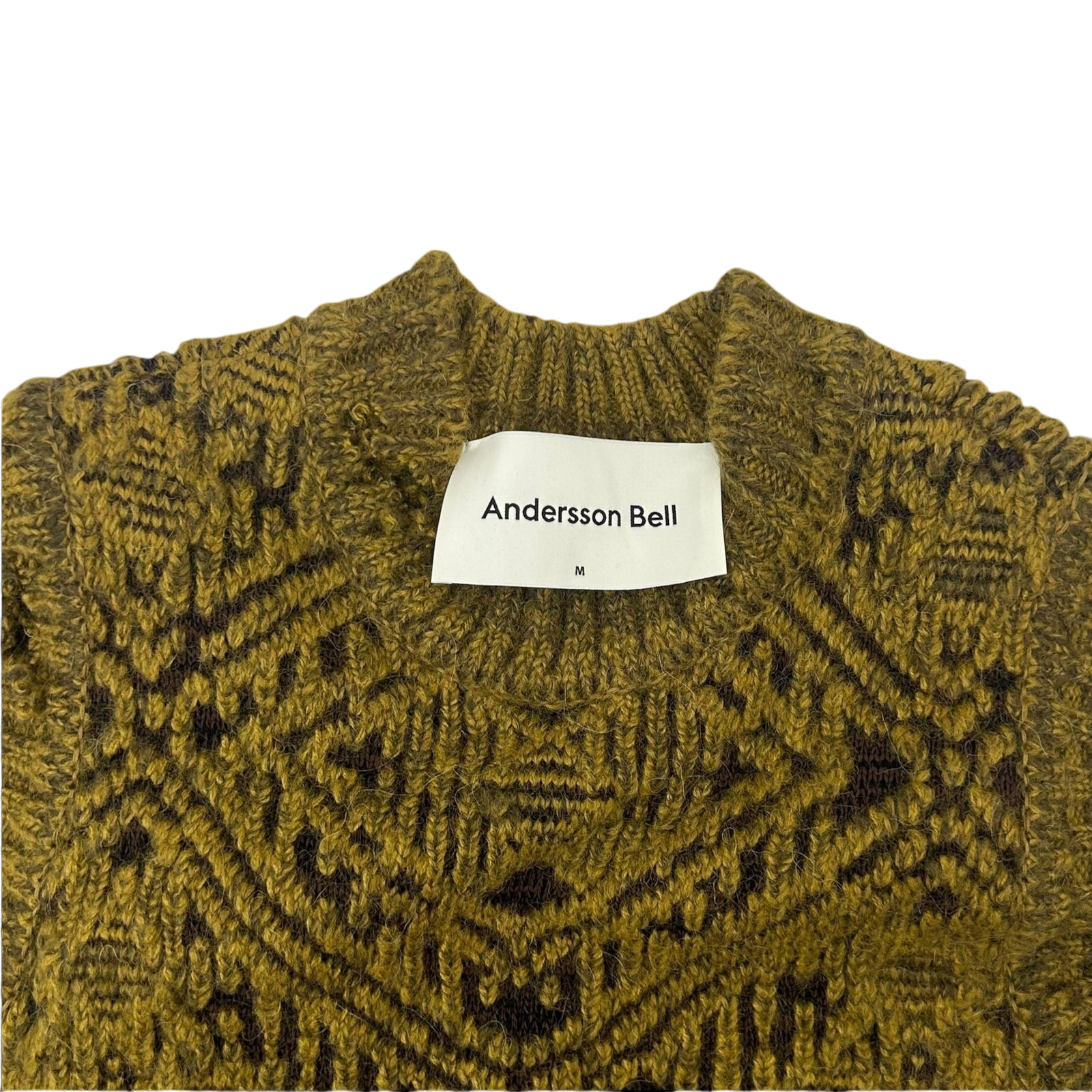 Andersson Bell Jacquard Heavy Distressed Crewneck Knit Vest (Size M)