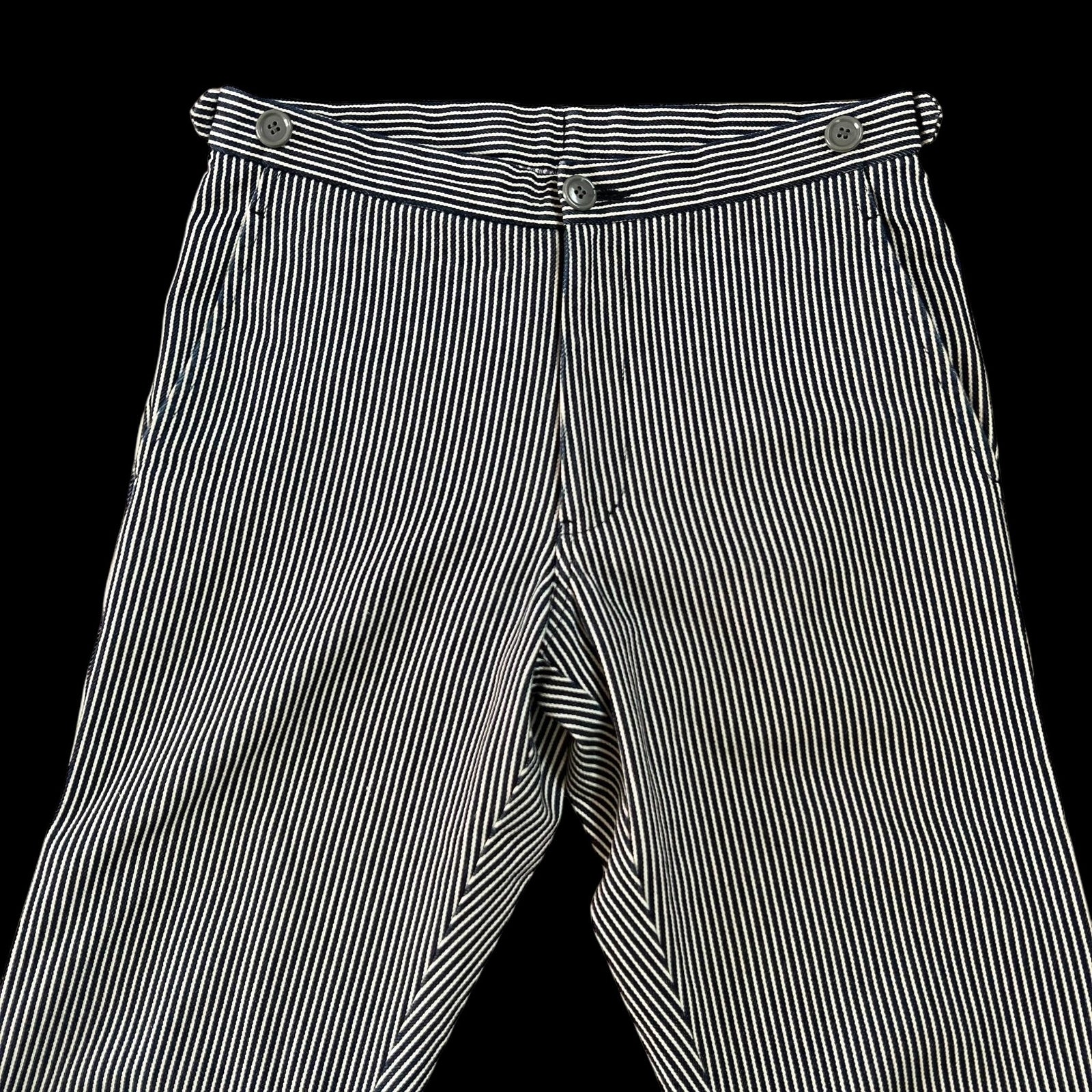 Comme Des AD2001 Garçons Homme Heavy Navy / White Pinstripe Pants (Size S)