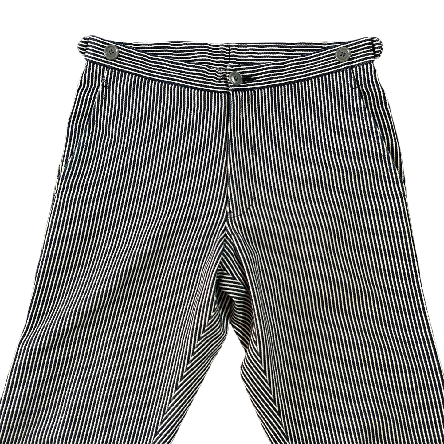 Comme Des AD2001 Garçons Homme Heavy Navy / White Pinstripe Pants (Size S)