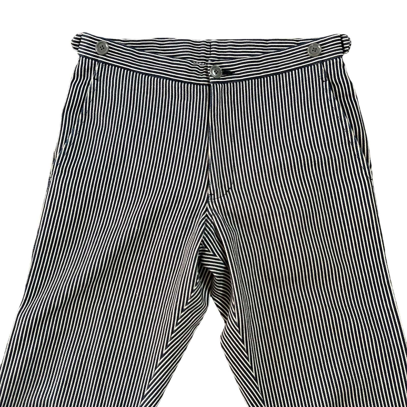 Comme Des AD2001 Garçons Homme Heavy Navy / White Pinstripe Pants (Size S)