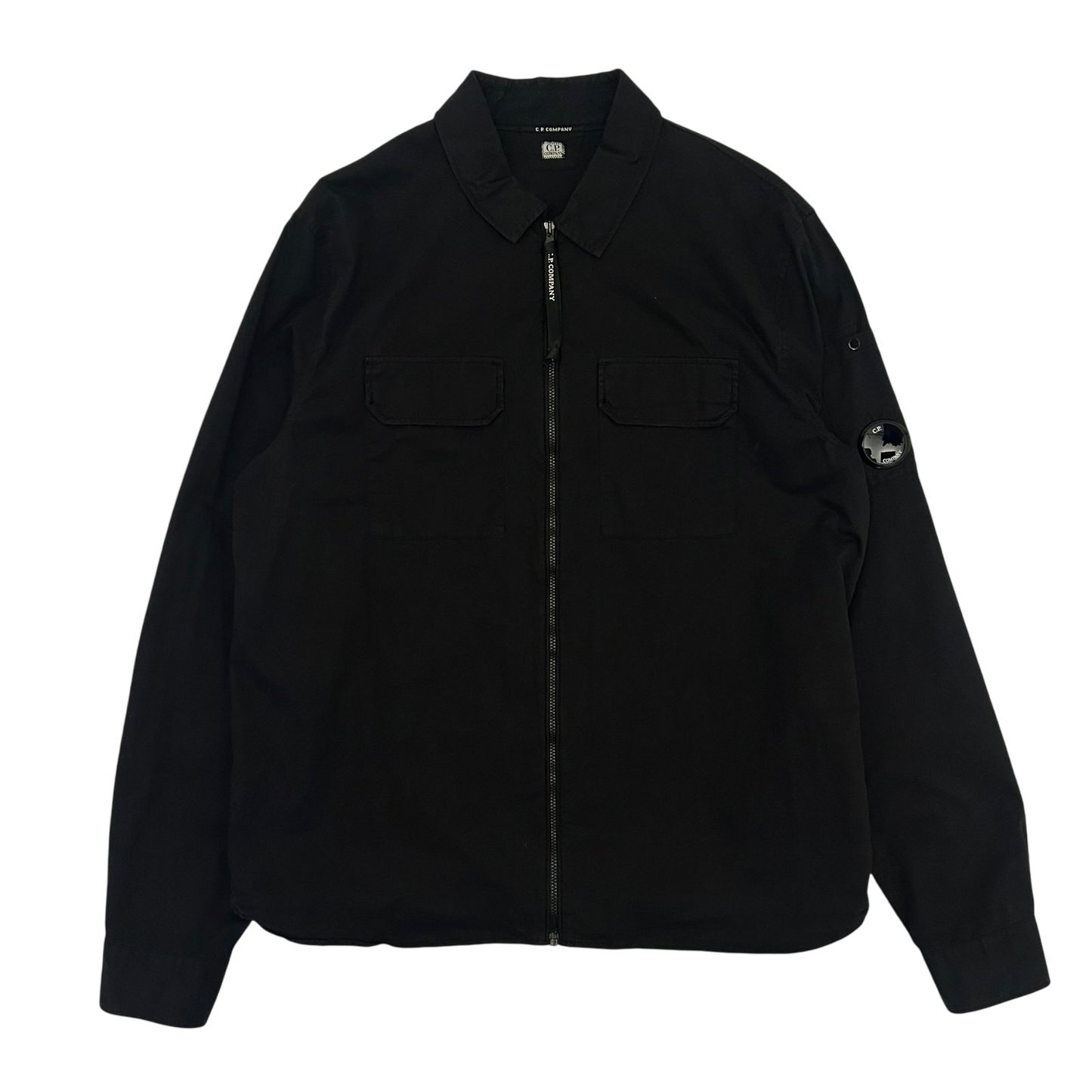 C.P. Company Lens Zip-Up Overshirt Black (Fits L)
