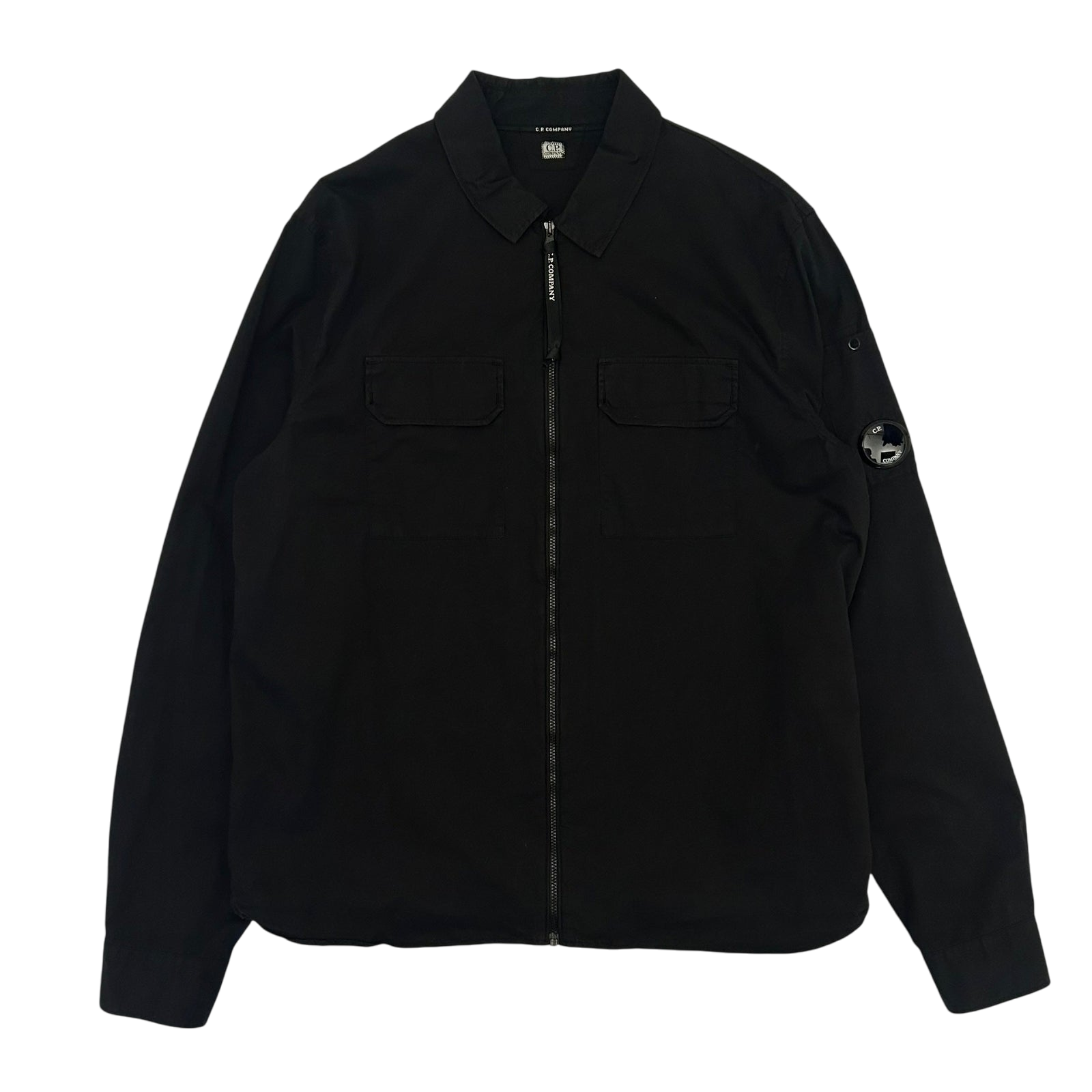 C.P. Company Lens Zip-Up Overshirt Black (Fits L)