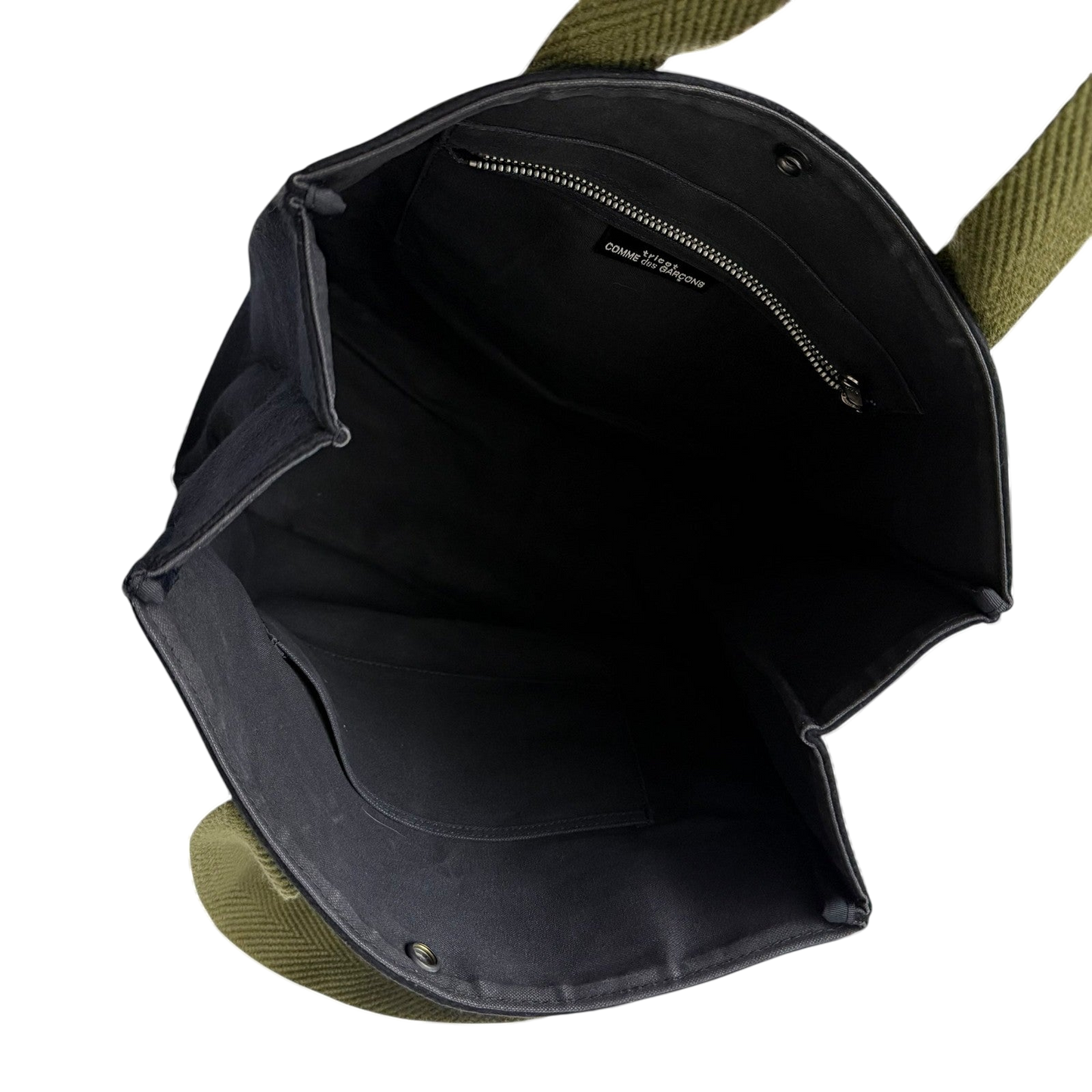 Comme Des Garçons Tricot Wool Blend Tote Bag Black/Green