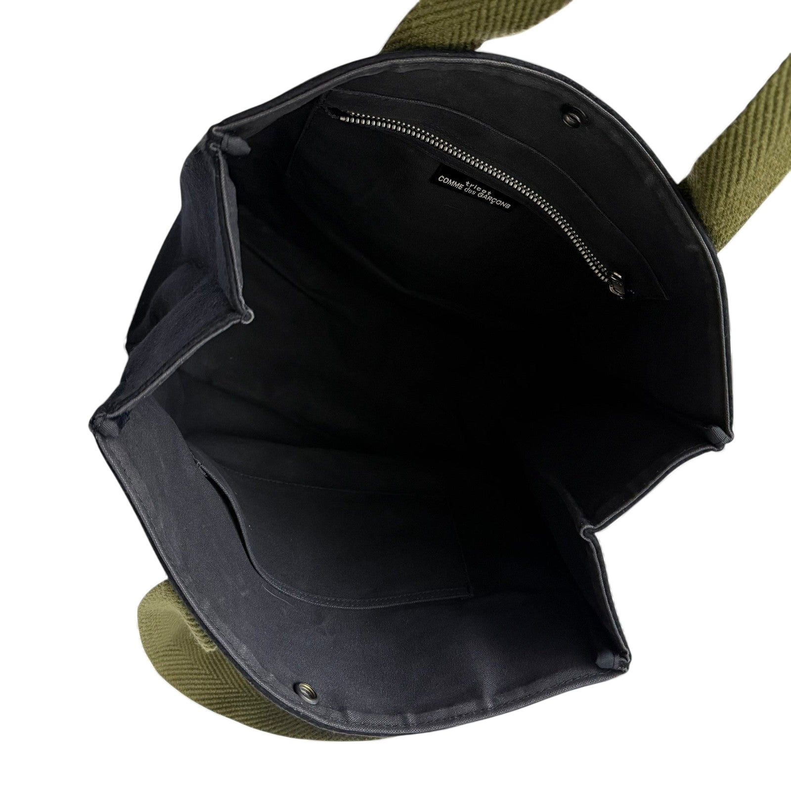 Comme Des Garçons Tricot Wool Blend Tote Bag Black/Green