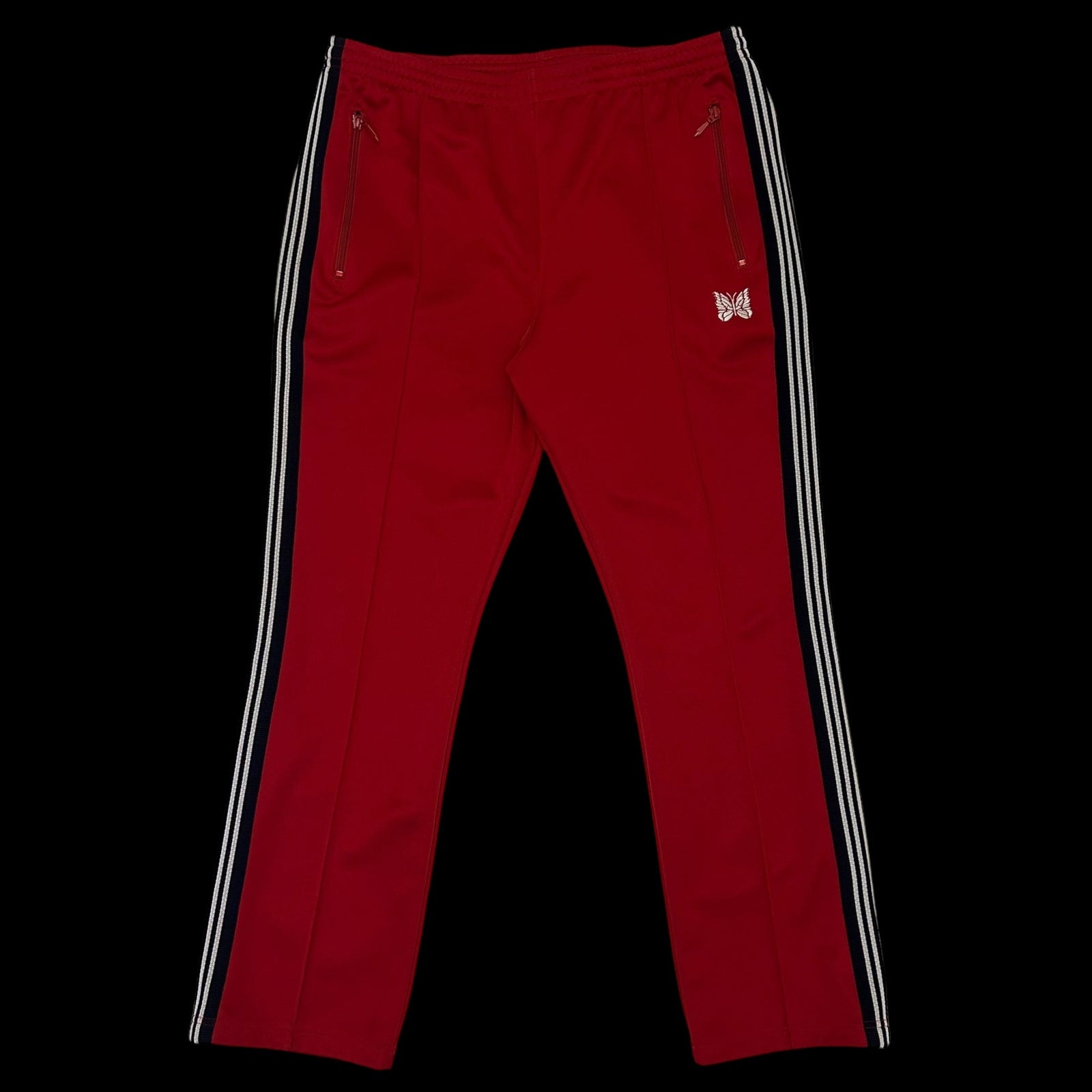 Needles Poly Smooth Track Pants Red/Black (Size L)