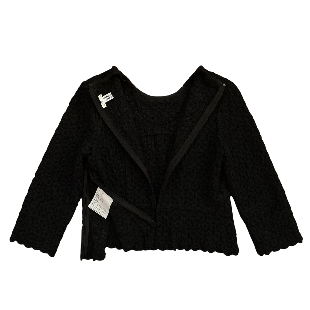 AD2012 Comme Des Garçons Black Wool Blend Top (Fits S)