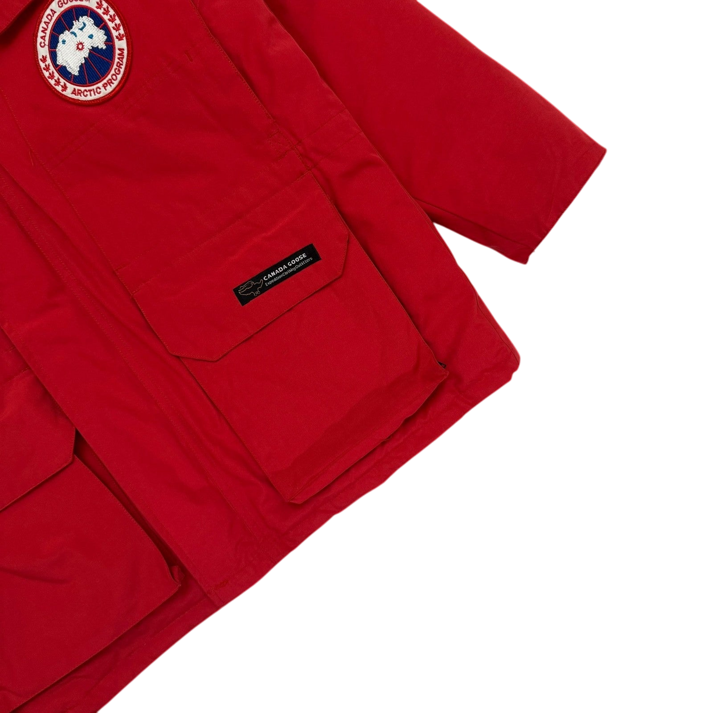 Canada Goose Vintage Expedition Down Fur-Trim Parka Red (Fits M-L)