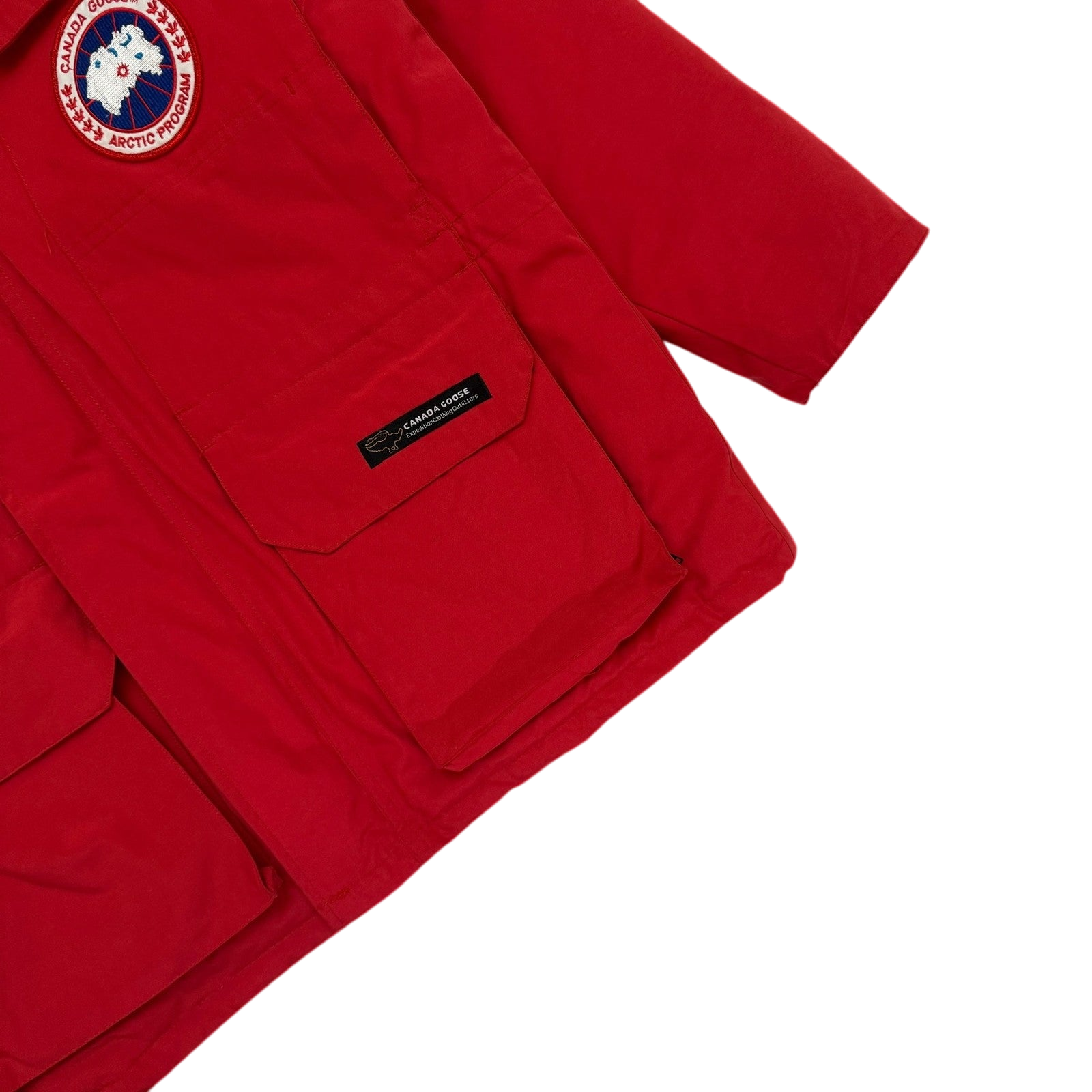 Canada Goose Vintage Expedition Down Fur-Trim Parka Red (Fits M-L)