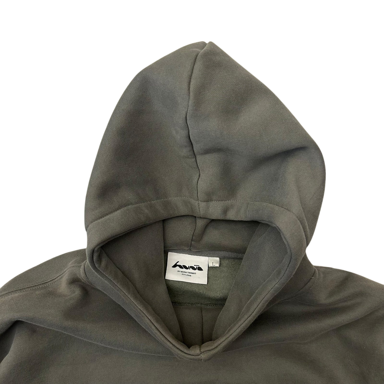 Huni Design Hoodie By Mona Thomas Black/Grey (Size L)