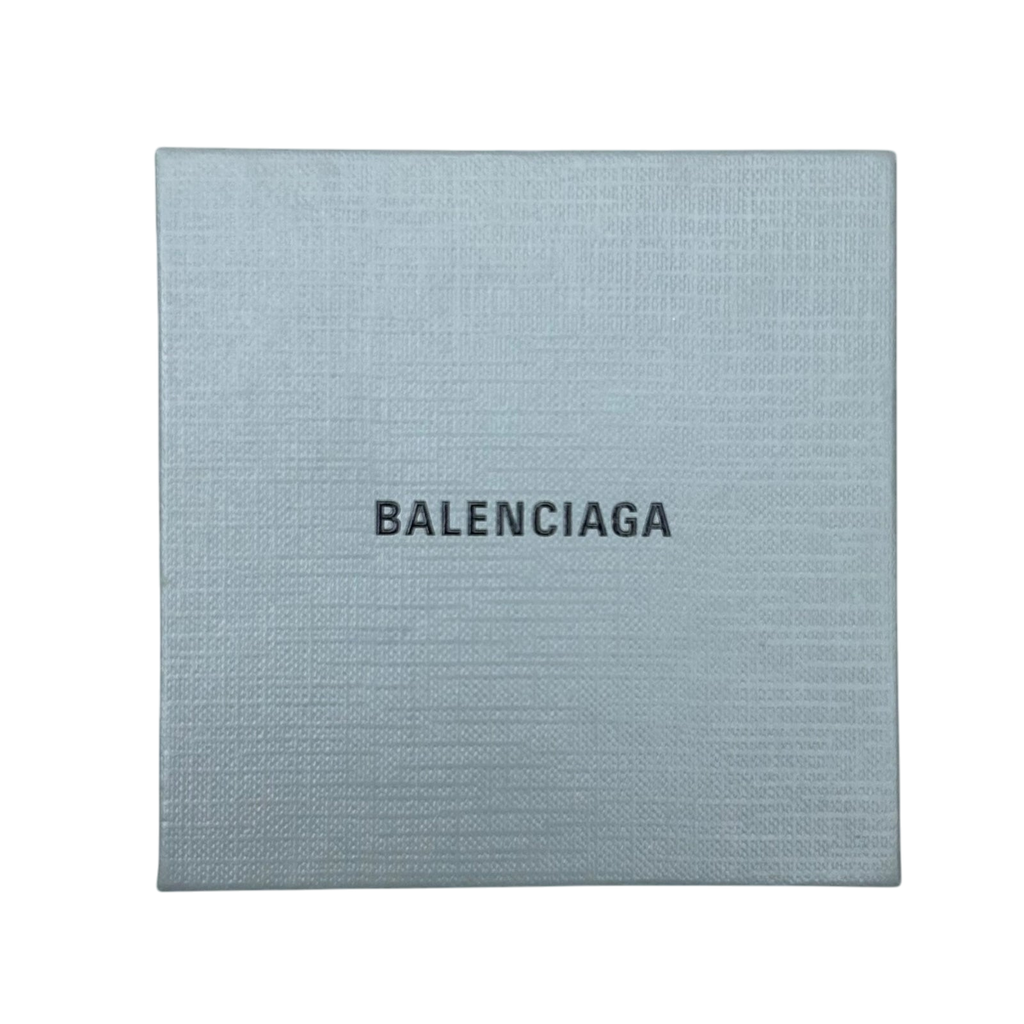 Balenciaga Logo-Engraved Heart Earrings 925 Silver