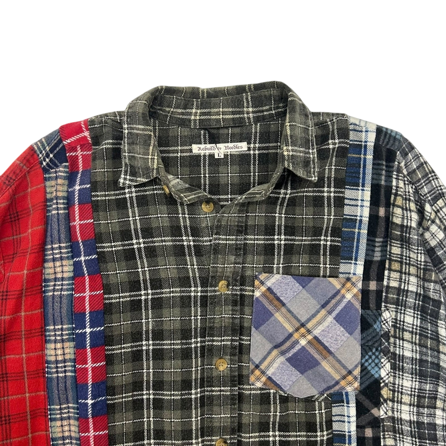 Needles Rebuild 7 Cut Flannel Shirt (Size L)