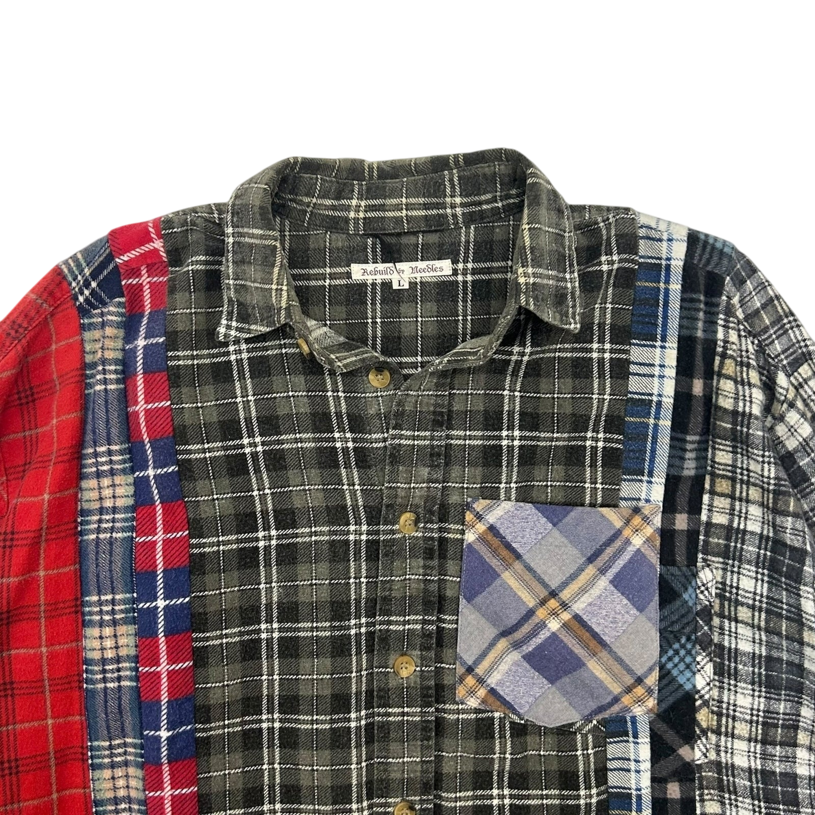 Needles Rebuild 7 Cut Flannel Shirt (Size L)