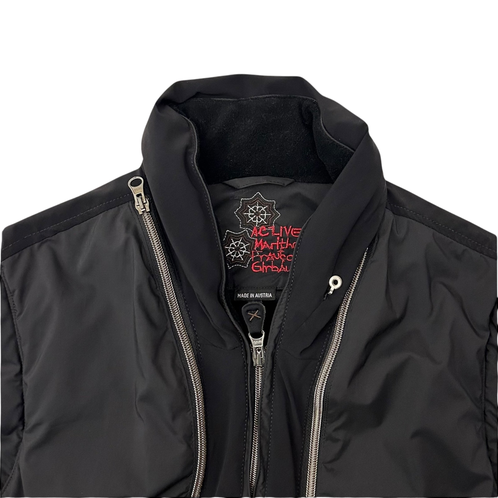 2000s Marithe Francois Girbaud Active Insulated Utility Vest Black (Fits M-L)