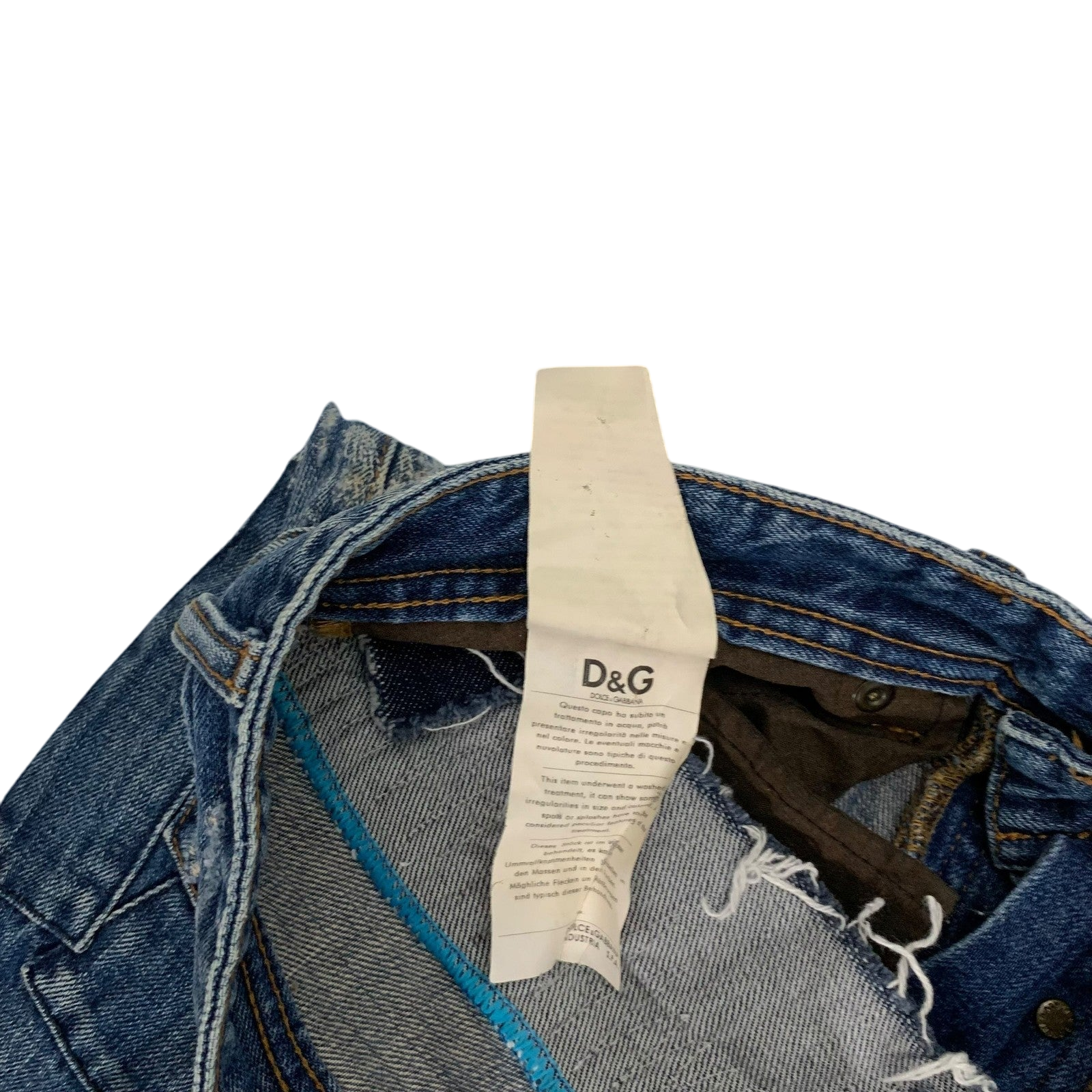 Dolce & Gabbana 2000s Patchwork Boro Distressed Jeans (Size 32”)