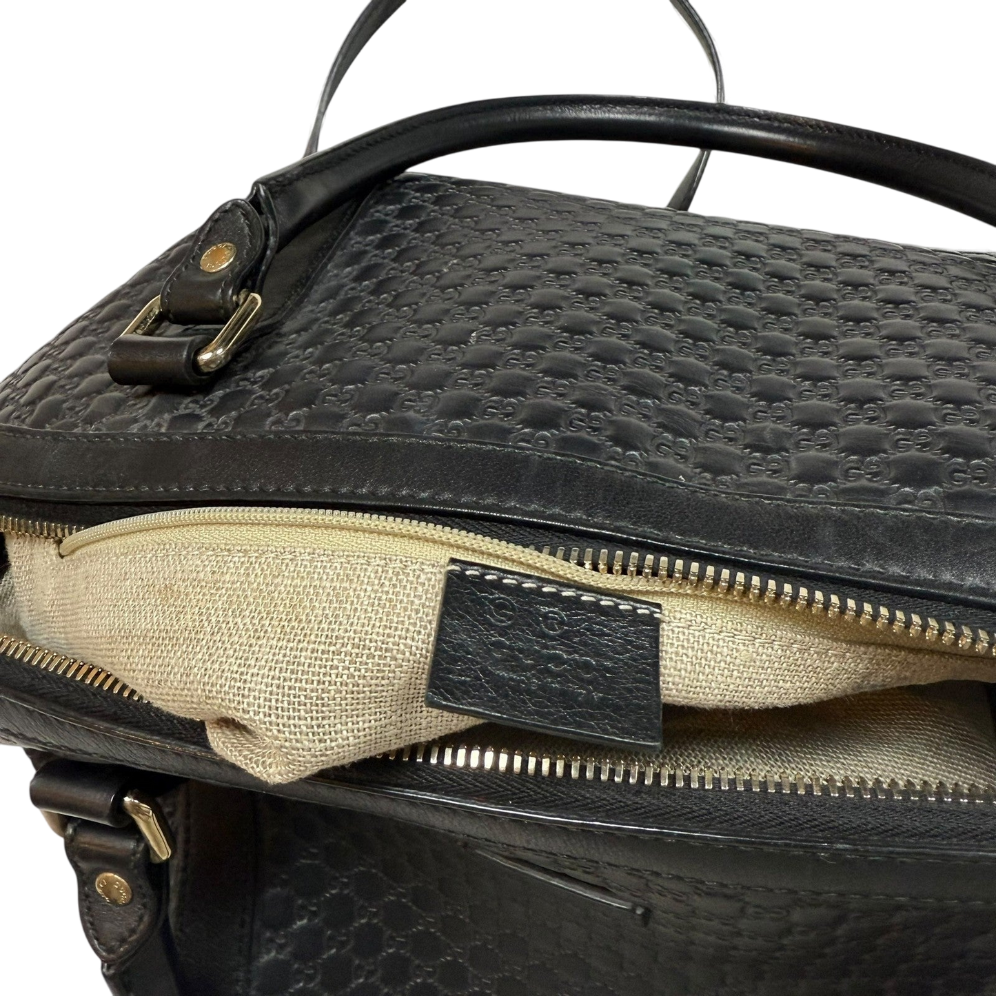 Gucci Microguccissima Large Dome Leather Bag Black