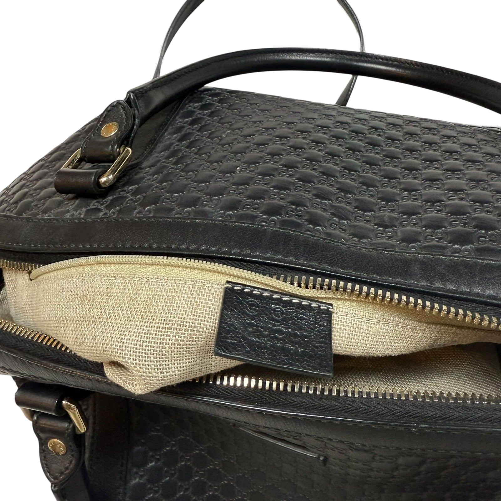 Gucci Microguccissima Large Dome Leather Bag Black