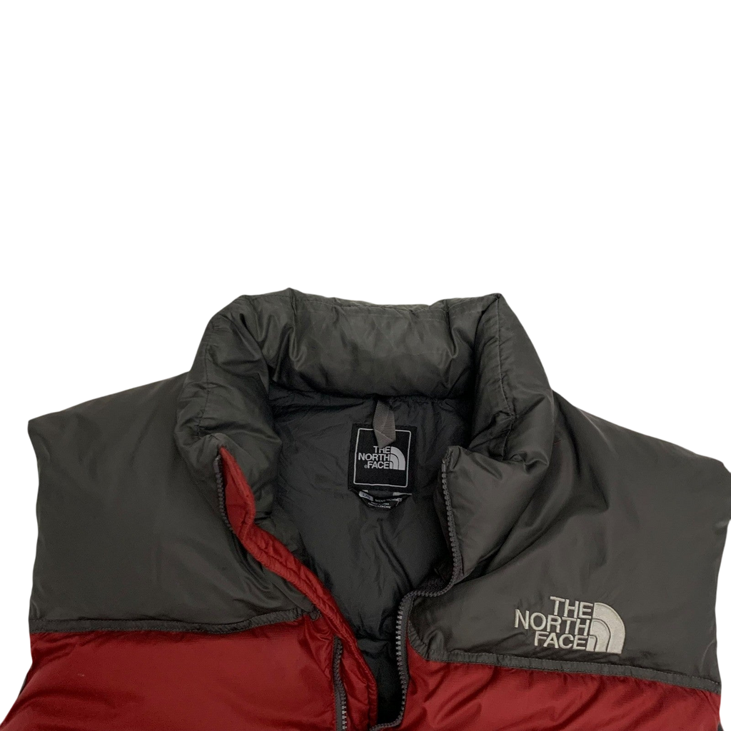 The North Face Nuptse 700 Down Puffer Vest Red/Charcoal (Size L)