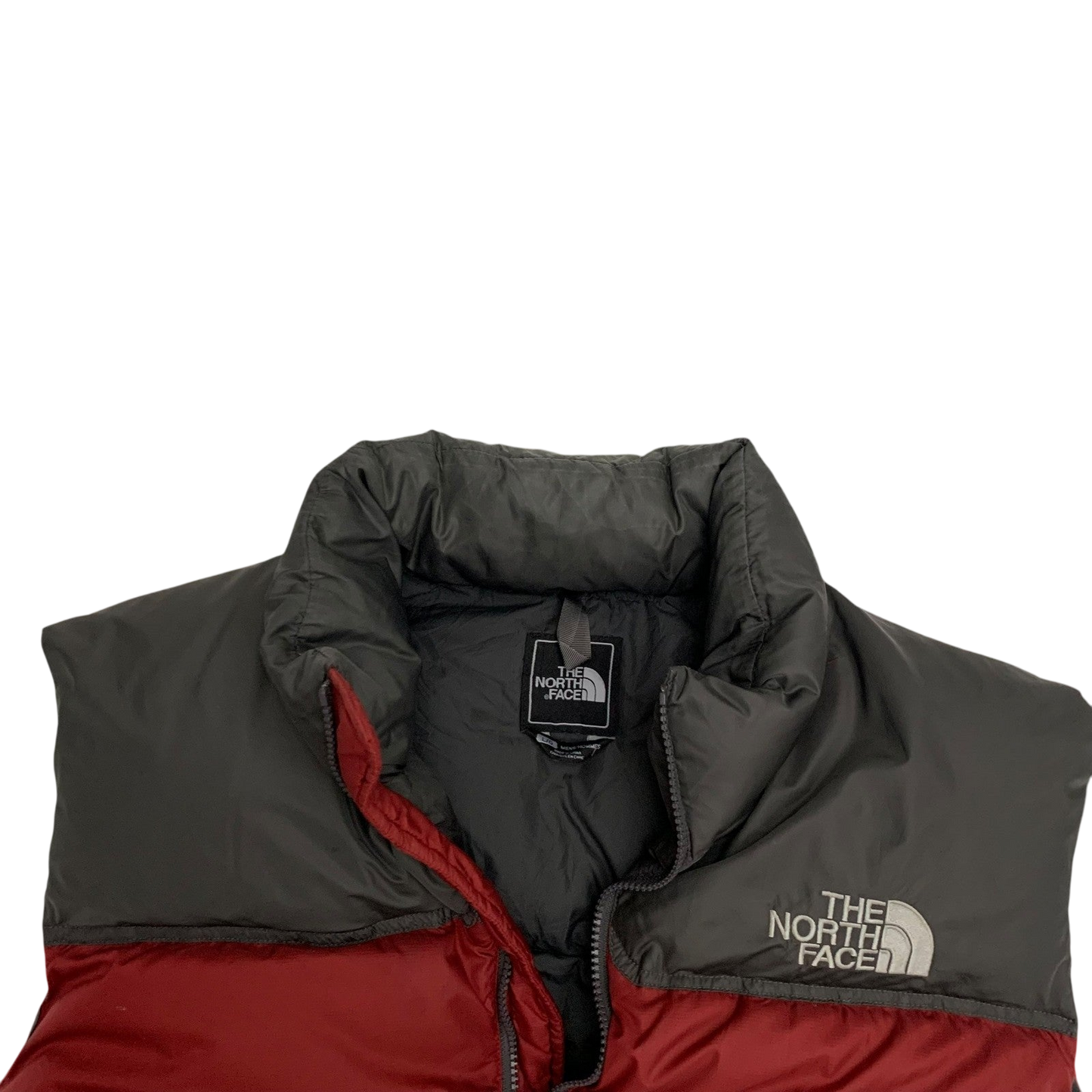 The North Face Nuptse 700 Down Puffer Vest Red/Charcoal (Size L)