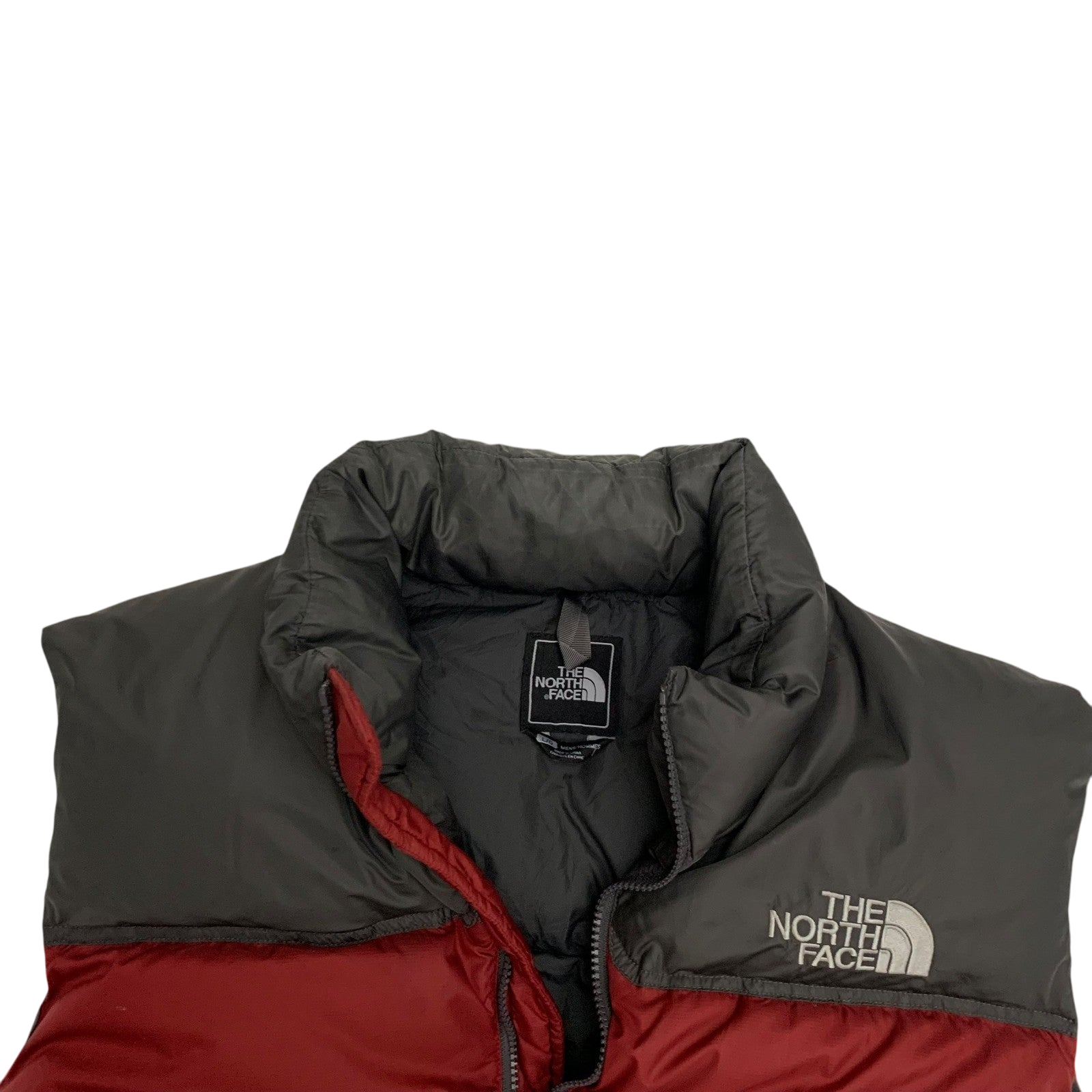 The North Face Nuptse 700 Down Puffer Vest Red/Charcoal (Size L)