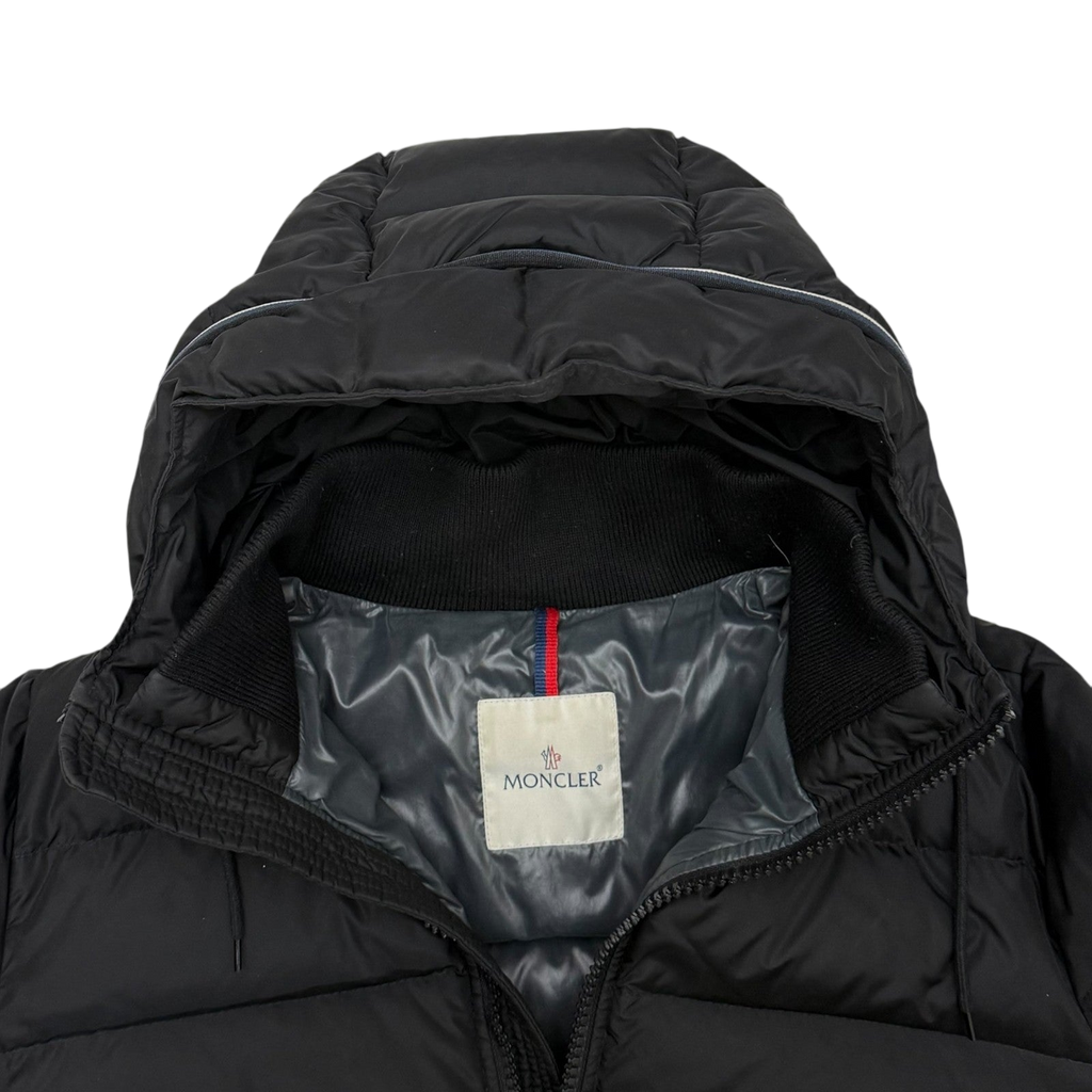 Moncler Aubert Hooded Down Jacket Matte Black (fits M)