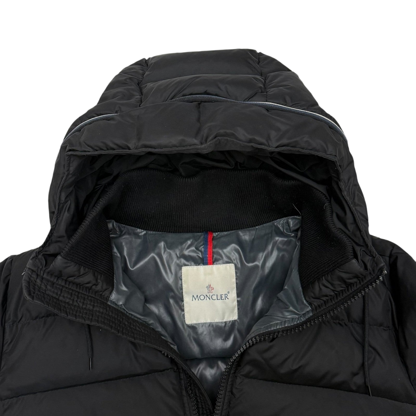 Moncler Aubert Hooded Down Jacket Matte Black (fits M)