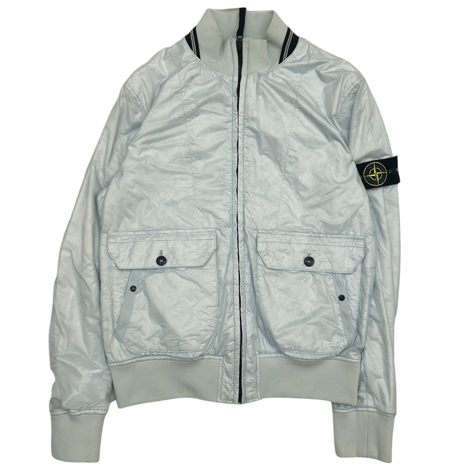 SS2011 Stone Island Rip Stop Bomber Jacket Ice Blue (Fits S/M)