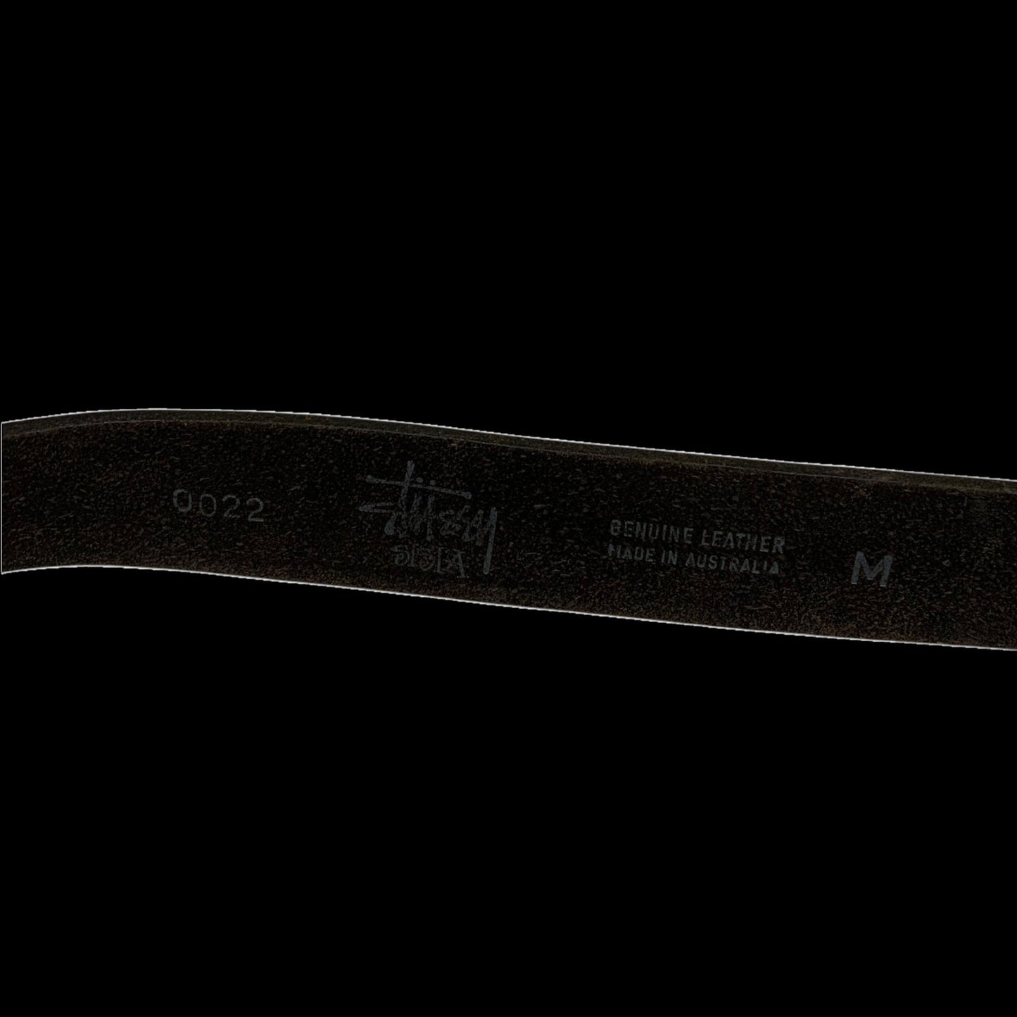 Stussy Vintage 90s Sista SS Logo Leather Belt Black (Made in Aus) (Size M)
