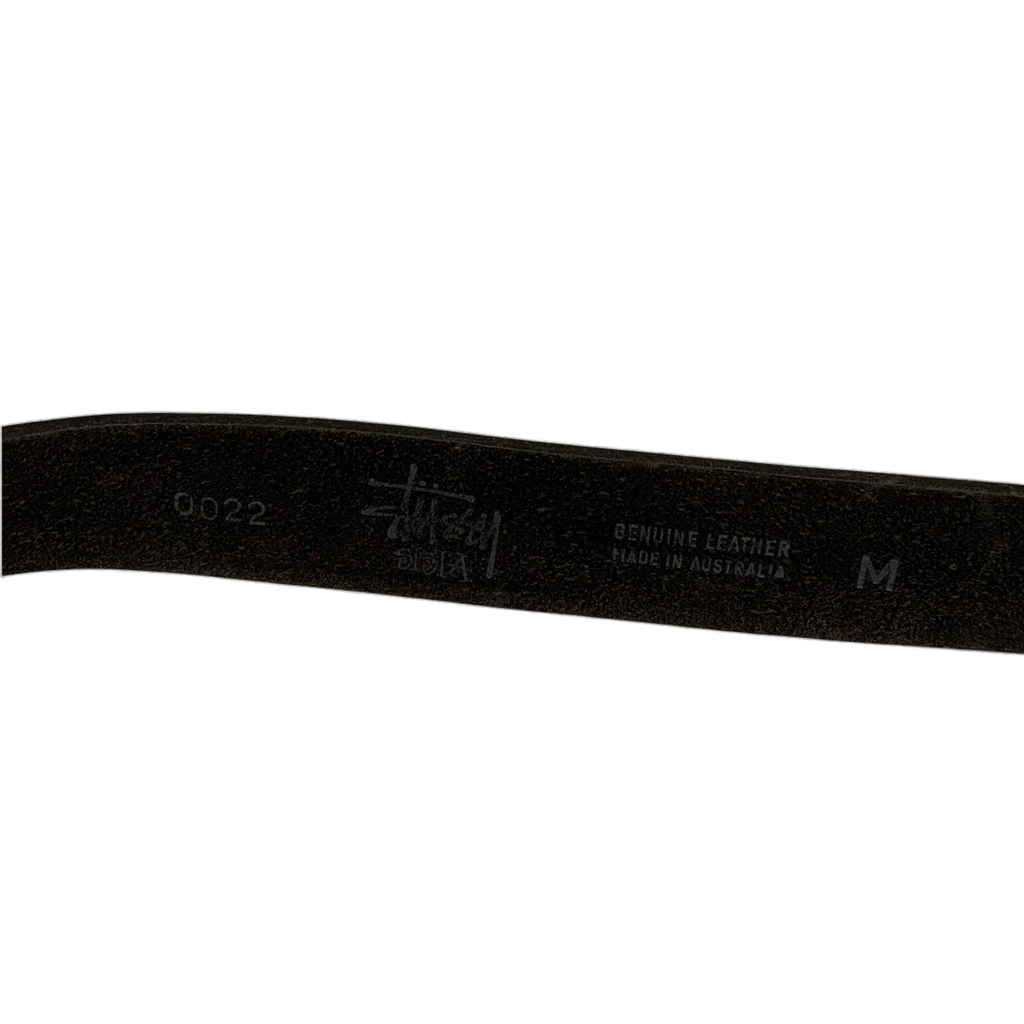 Stussy Vintage 90s Sista SS Logo Leather Belt Black (Made in Aus) (Size M)