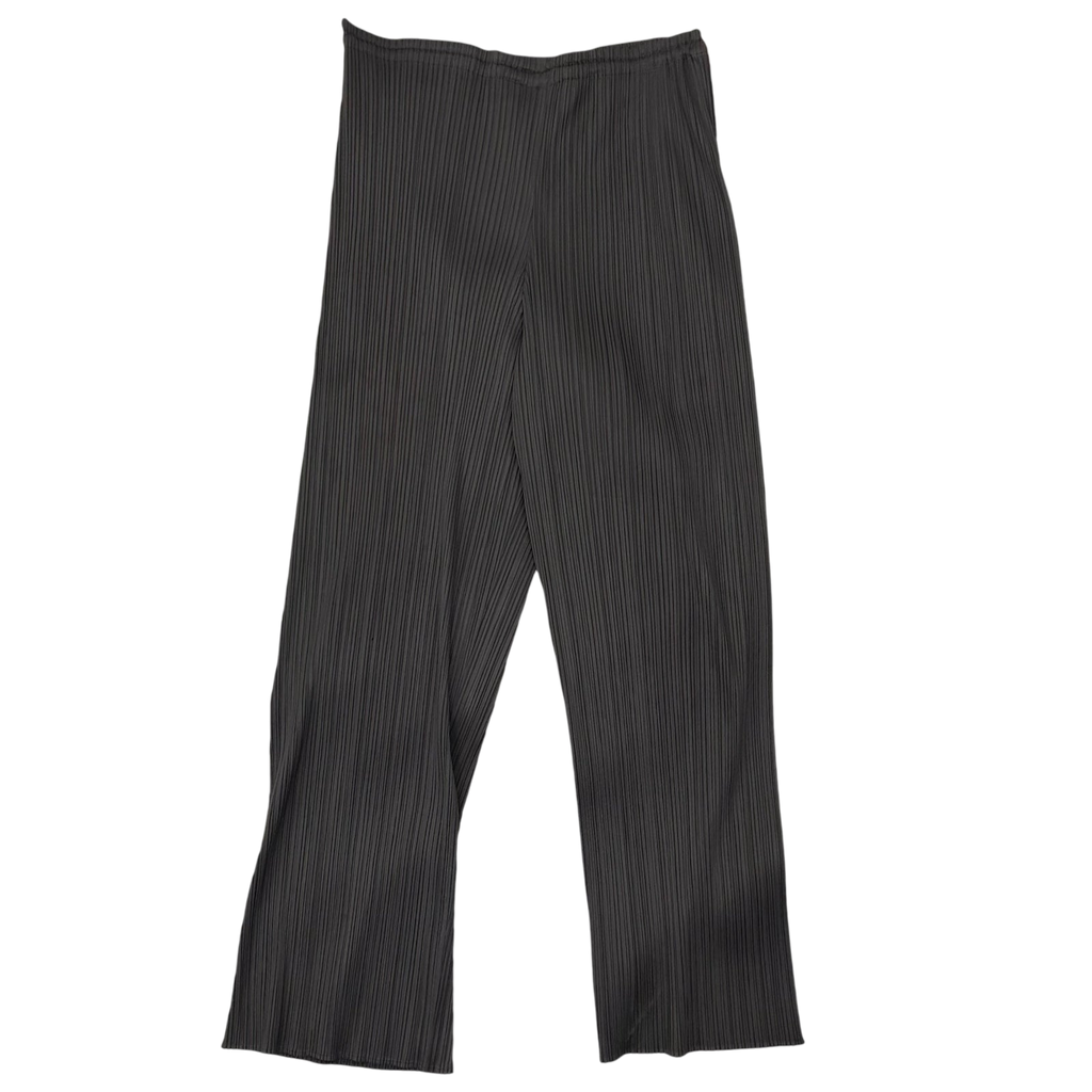 Vintage Issey Miyake Pleats Please Straight Leg Pants Charcoal (Fits 30”)