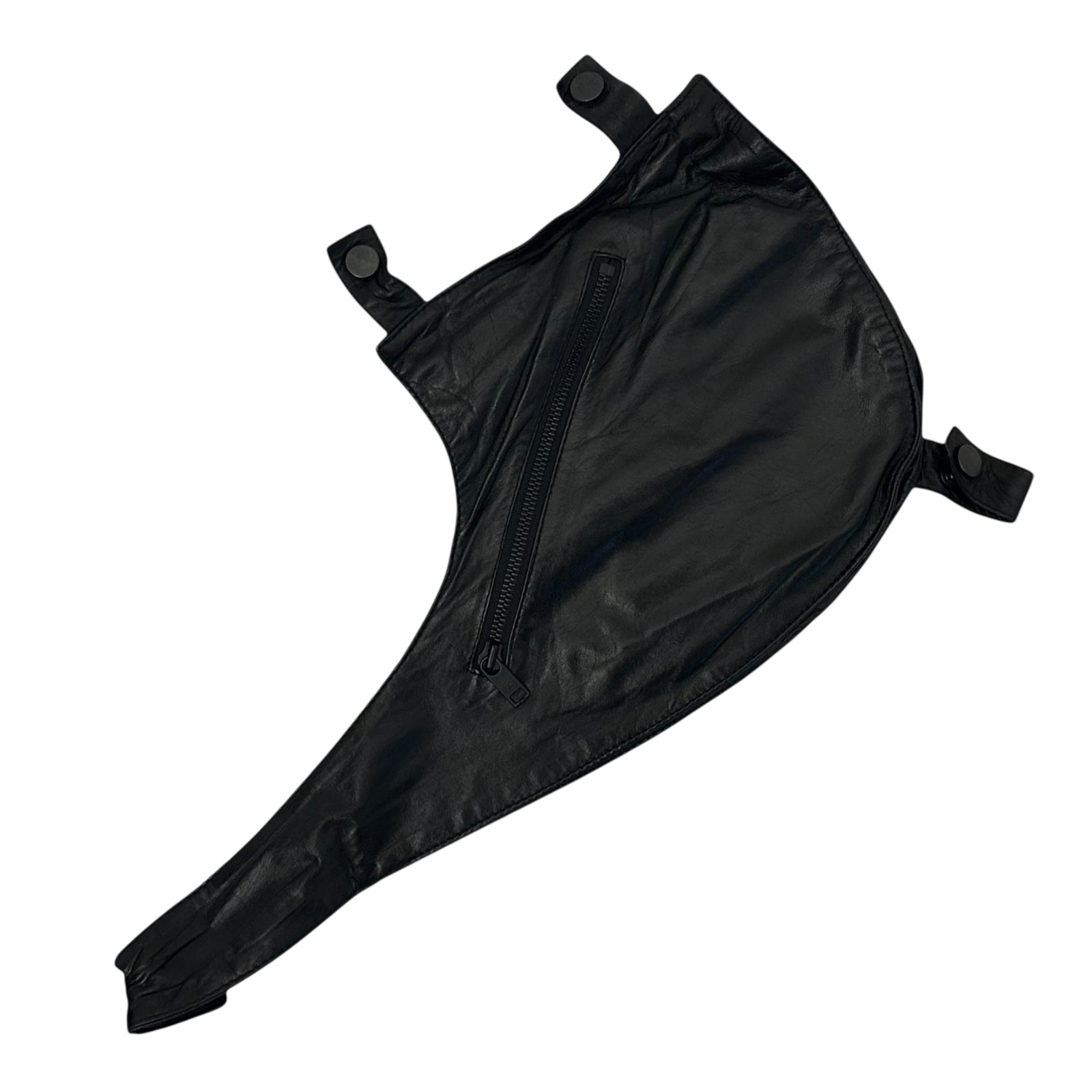 Y-3 Faux Leather Jacket with Detachable Sling Bag Black (Size S)