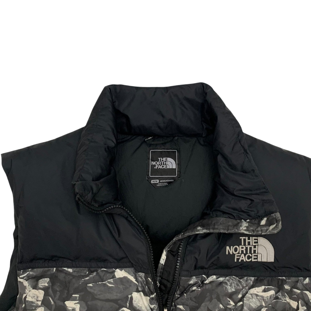 The North Face Nuptse 700 Down Puffer Vest Grey Graphic/Black (Size M)