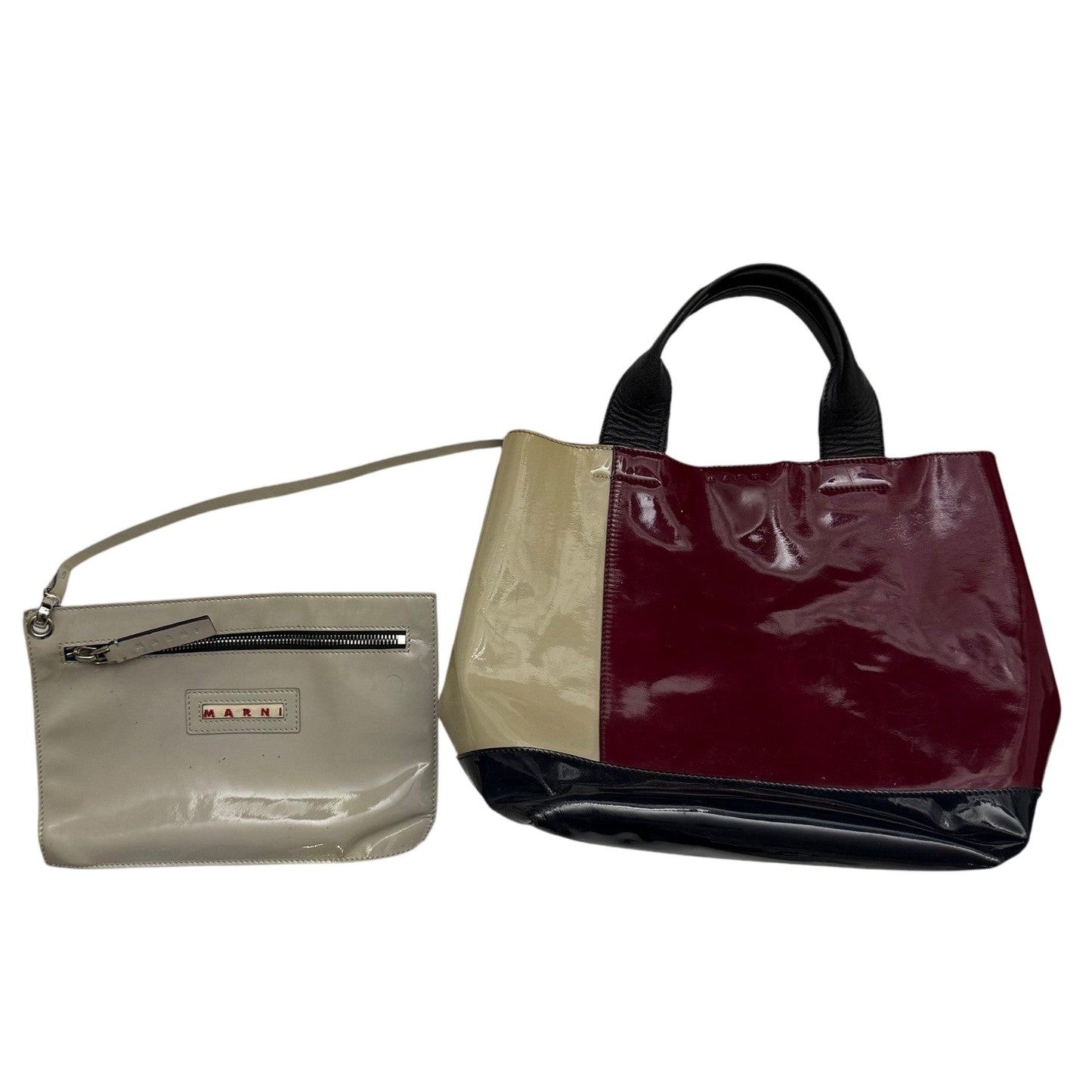 Marni 2011 Colour-Block Patent Leather Bag