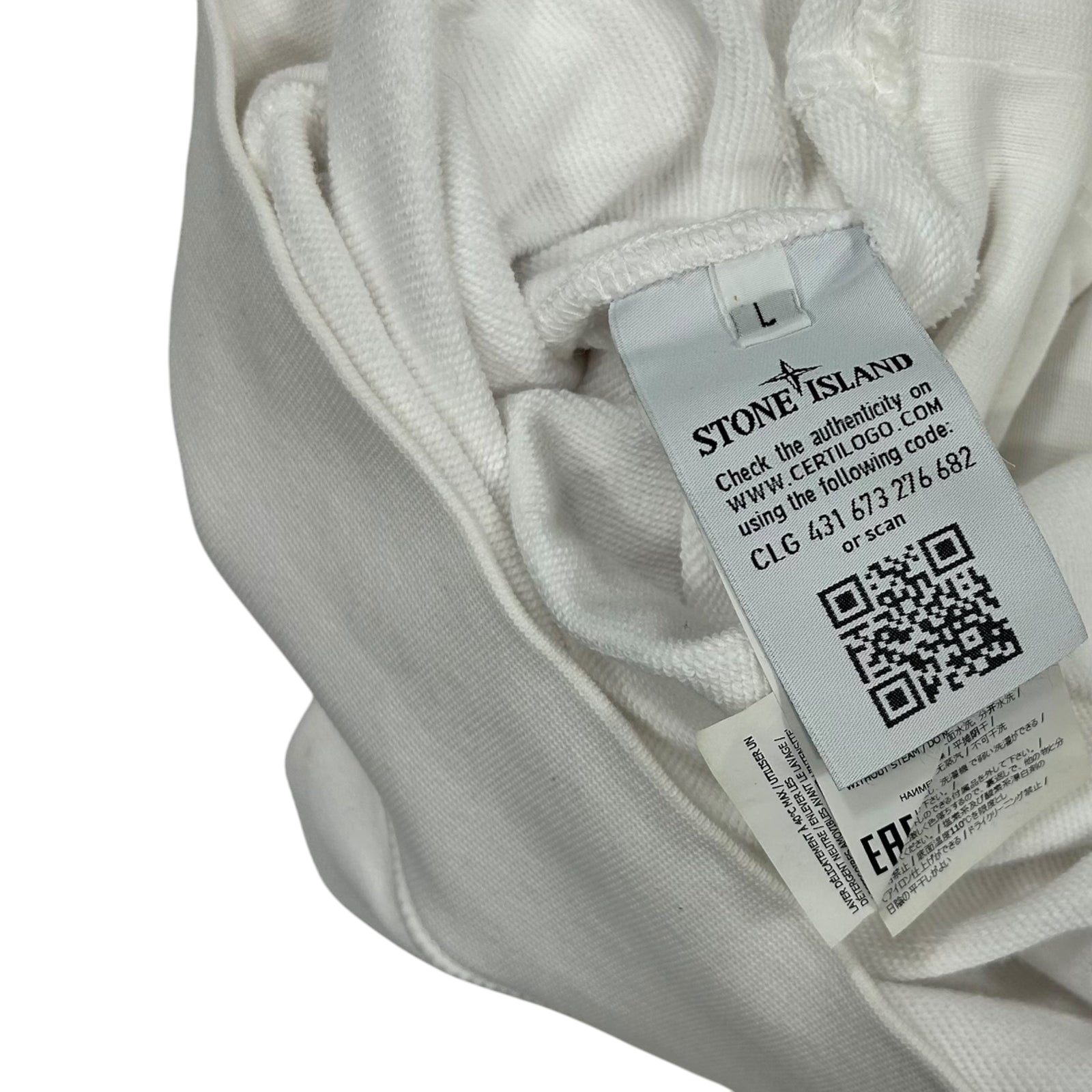 Stone Island Crewneck Sweater White (Fits M/L)