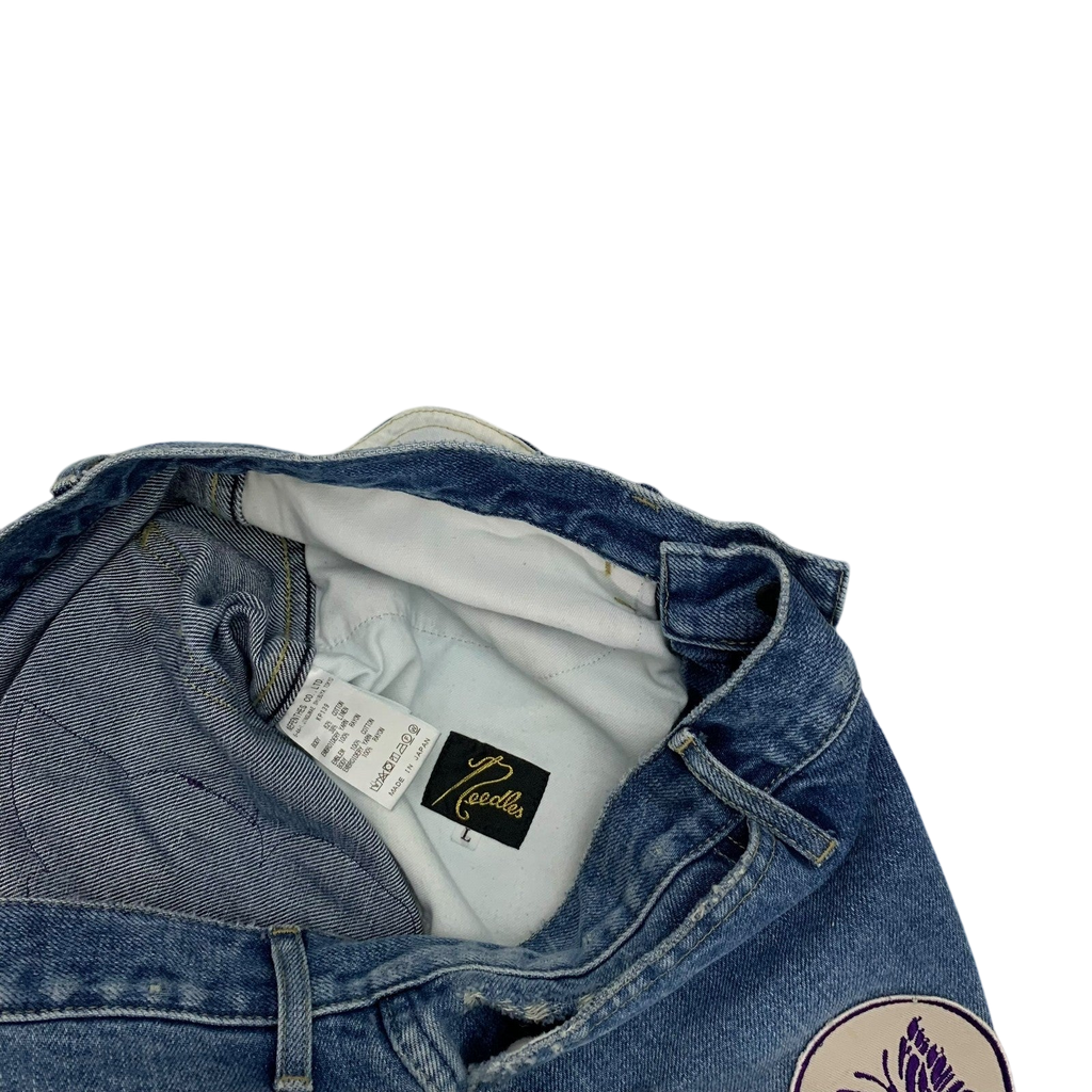 Needles Assorted Patches Straight Jeans (Size L)