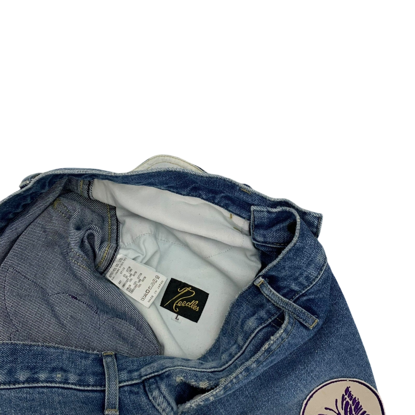Needles Assorted Patches Straight Jeans (Size L)