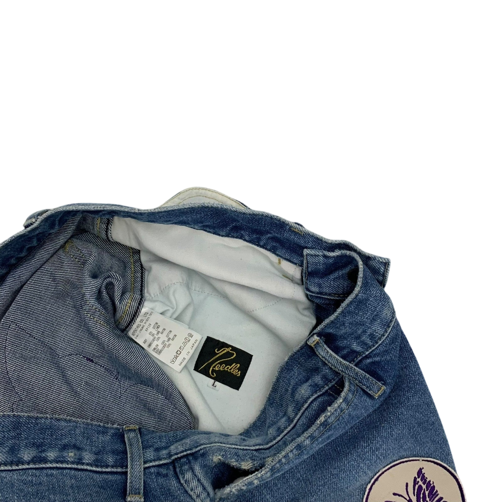 Needles Assorted Patches Straight Jeans (Size L)